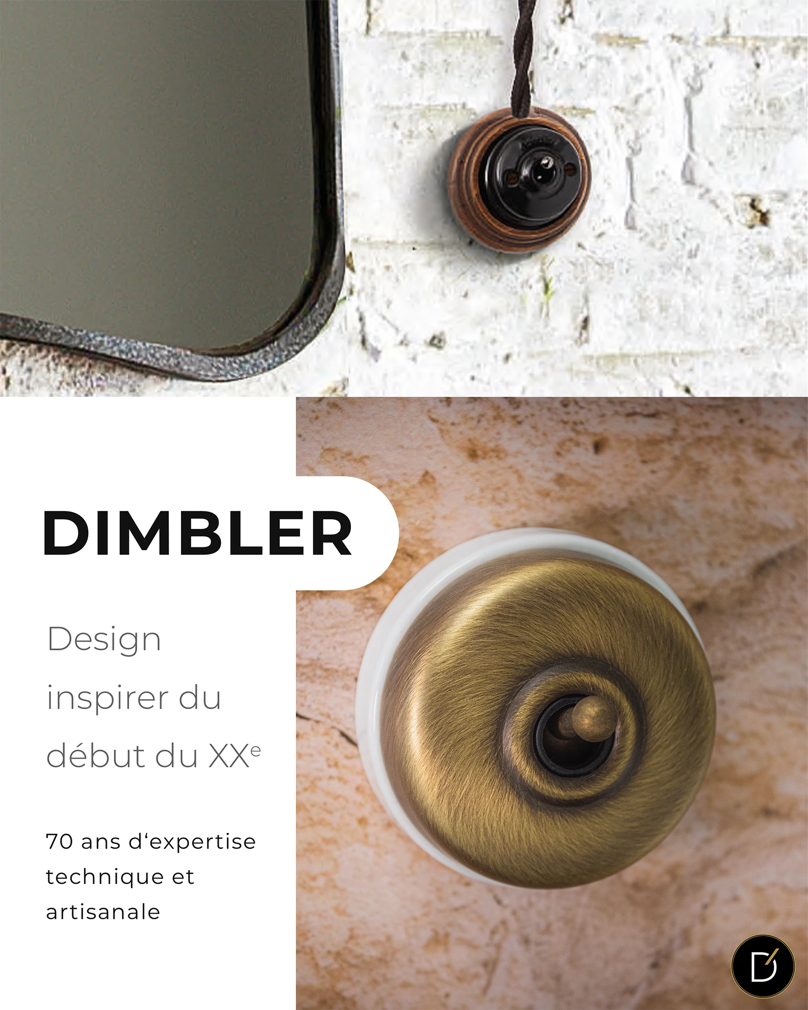 Interrupteur retrodesign Dimbler de la marque Fontini.